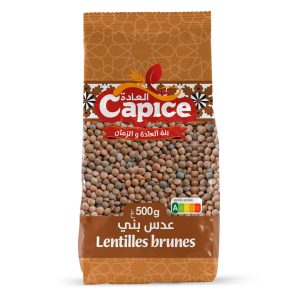 lentilles brunes 500g marque Capice